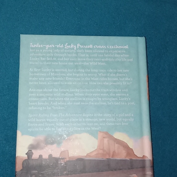 DreamWorks Spirit Riding Free Book with Teal and Beige Cover - Picture 2 of 2